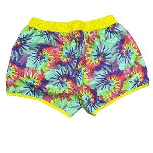 OP Girls Athletic Sport Swim Shorts Tye-Dye Yellow Size XL 14-16
